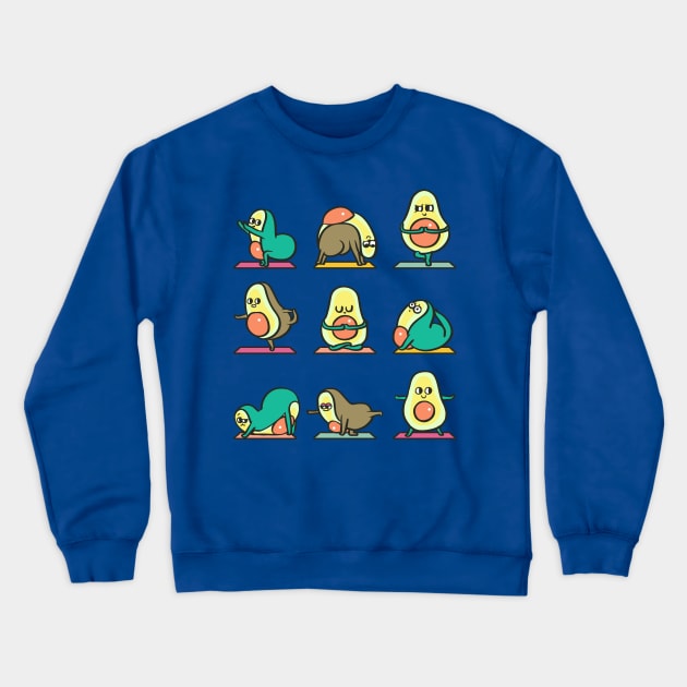 Avocado Yoga for Kids Crewneck Sweatshirt by huebucket